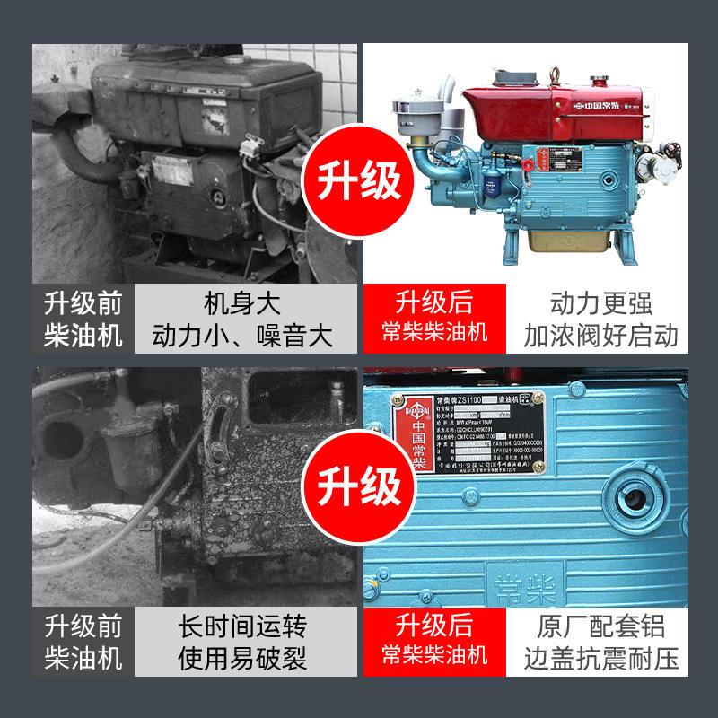 单杠柴油机电启动12/18全马力引擎手摇小型水冷农用拖拉机 农机/农具/农膜 播种栽苗器/地膜机 原图主图