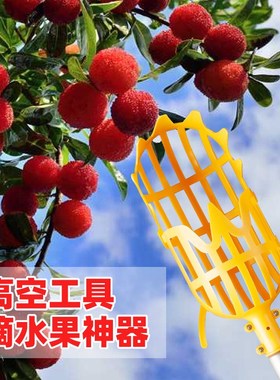 多功能不锈钢伸缩杆摘果器高空摘果器杨梅枇杷李子水果采果器