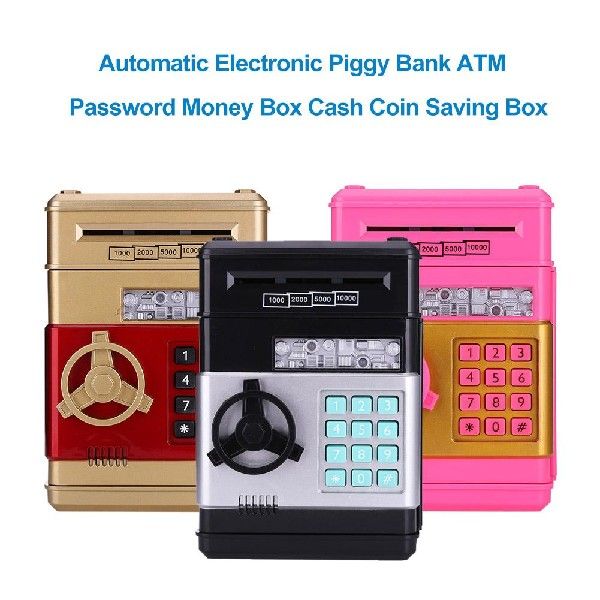 推荐Automatic Piggy Bank Electronic ATM Password Money Box C