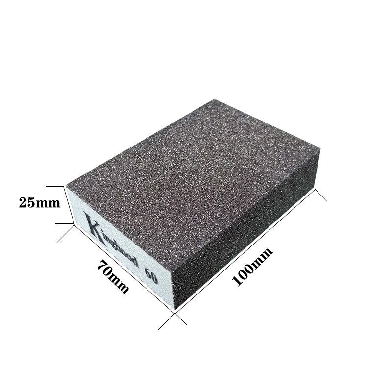 ll10个海绵砂纸块美缝去黑边油漆腻子打磨木P工金属抛光方块海绵