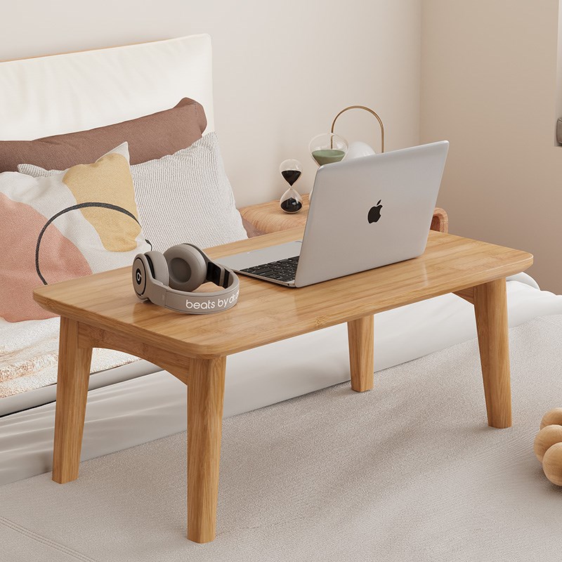 德国新款实木床上小桌子可折叠懒人桌宿舍笔记本电脑桌学习看书1