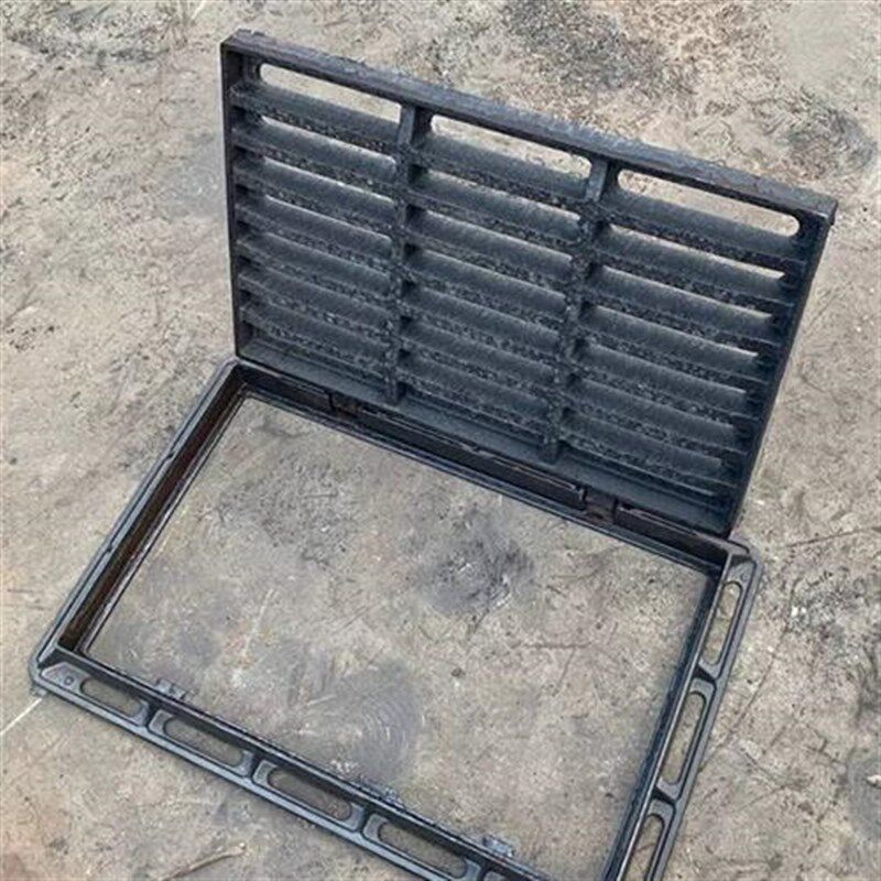 球墨铸铁雨水篦子偏沟式双篦雨水口套f篦子下水井盖方形井箅子井