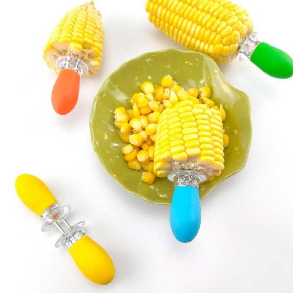 速发Stainless Steel Corn Holders Corn Cob Holders BBQ Forks