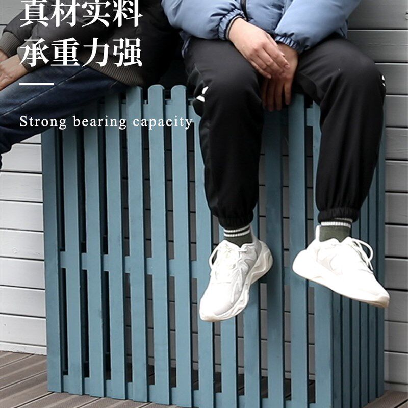 室外空调罩实木外机保护罩户外空调防护罩格栅置物架遮挡装饰花架