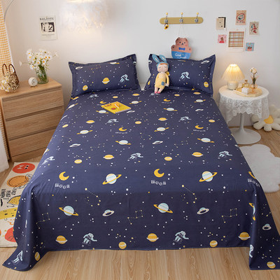 推荐single flat sheet bedcover bed sheet cover bedsheet stud