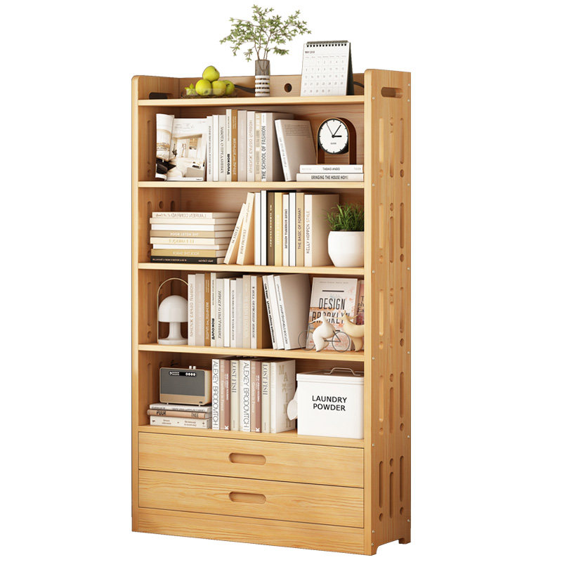 实书木架置物架落地书多子收纳柜家用儿童学生客厅柜层简易收纳柜