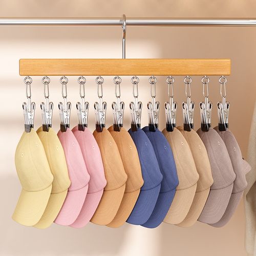 实木衣架家用挂衣帽子收纳神器裤子袜子家用多功能挂钩衣柜置物架