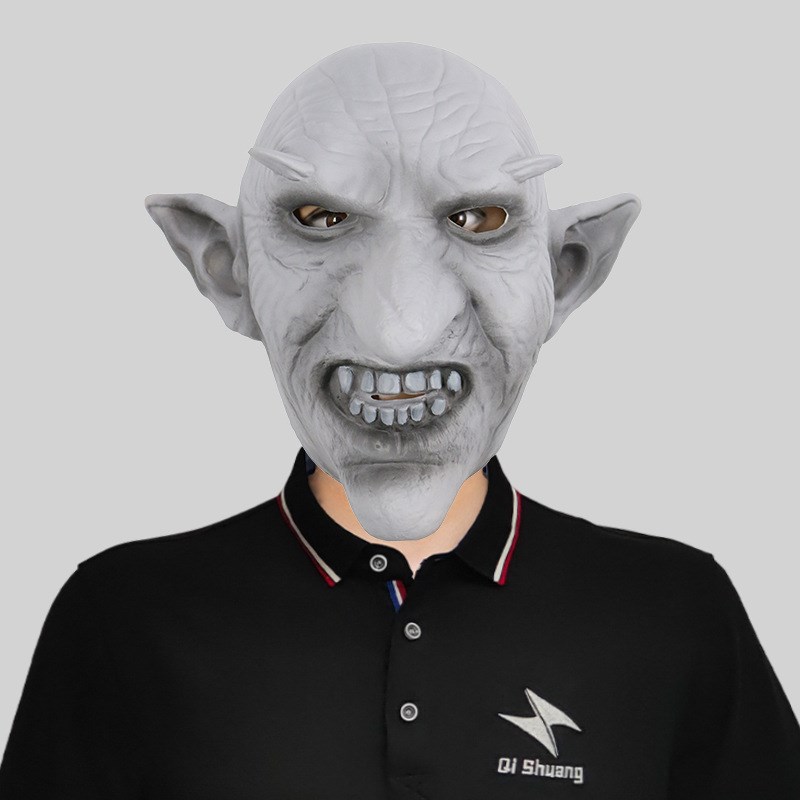 哥布林恐c怖面具全脸头套化妆舞会派对吓人鬼脸万圣节恶搞表演道