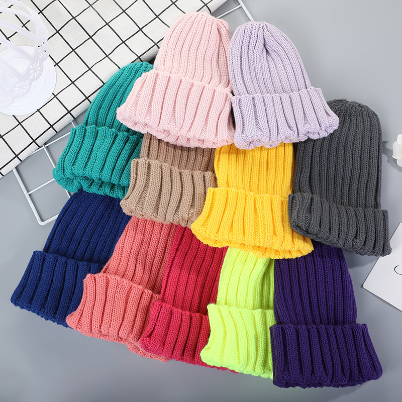 新品Winter Hat for Kids Warm hats Child Knitted cap Beanie C