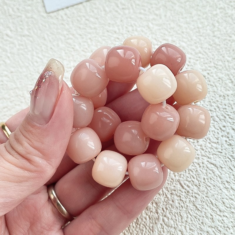现货精抛菩提真品手串盘玩u白玉绕指柔阴皮手链佛珠文玩菩提手串