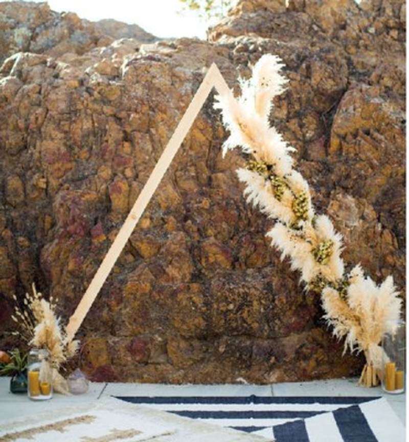 速发森系木拱门三角形婚礼布置舞台民宿装饰架布景创意韩式婚庆花