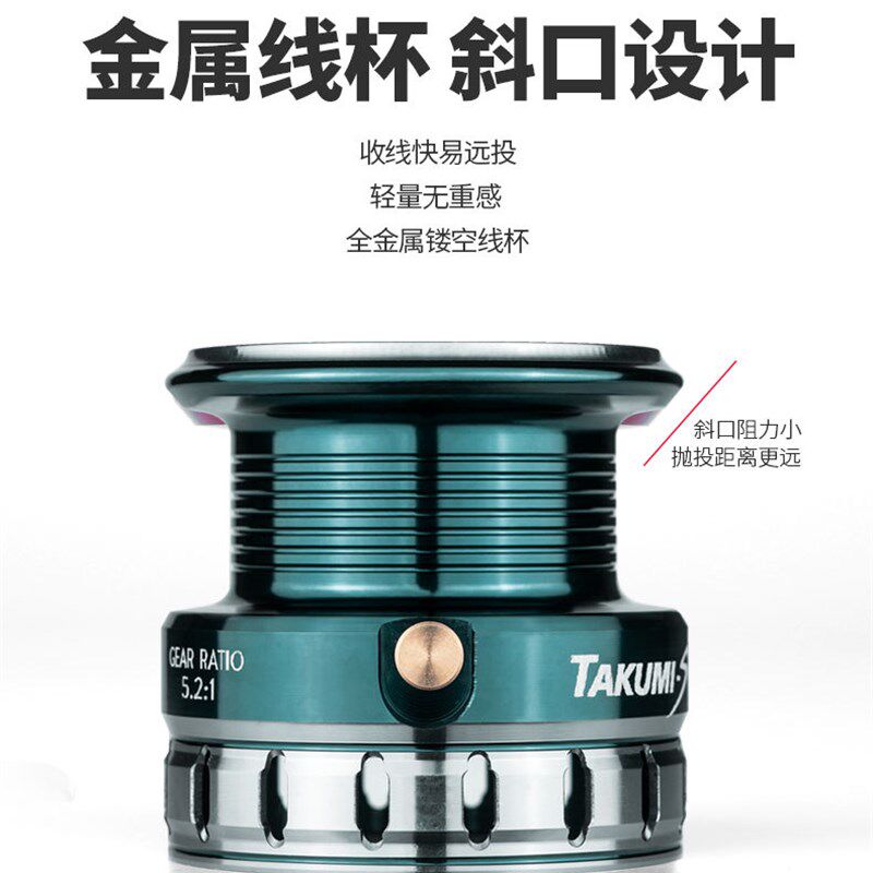 飞鹭金属路亚纺车轮 微物渔轮浅线杯鱼轮 远投轮渔线轮鱼线轮