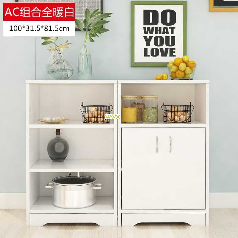 极速Solid wood kitchen cabinet dining side cabinet living ro