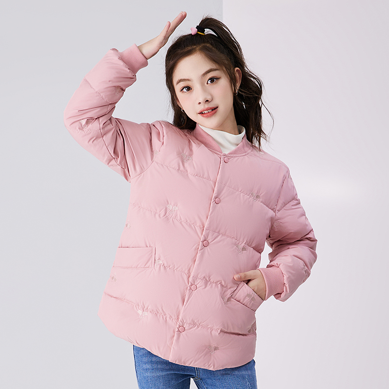 女童轻薄羽绒服内穿l2023新款校服内搭神器冬季大童儿童羽绒内里