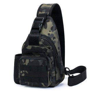 男士胸包斜挎包多功能战术背包户外斜挎帆布包休闲运动路亚包