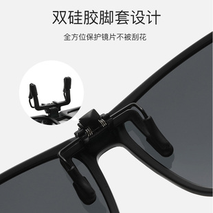 近视太阳眼镜男电焊焊工遮光防眩光偏振镜夹片可上翻开车专用眼镜