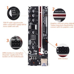 Riser 011 6Pin Upgrade Super Capacitance PCIE Latest PRO