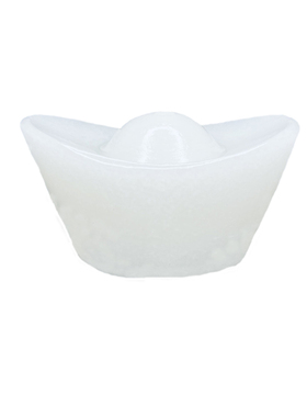 天然阿富a汗白玉元宝摆件办公室玄关客厅聚财家居乔迁风水装饰礼