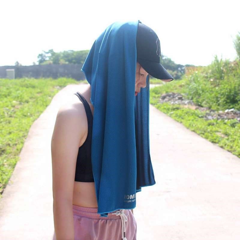 加长冷感毛巾降运动温毛巾男女健身跑步吸汗擦汗护腕速干冰凉巾