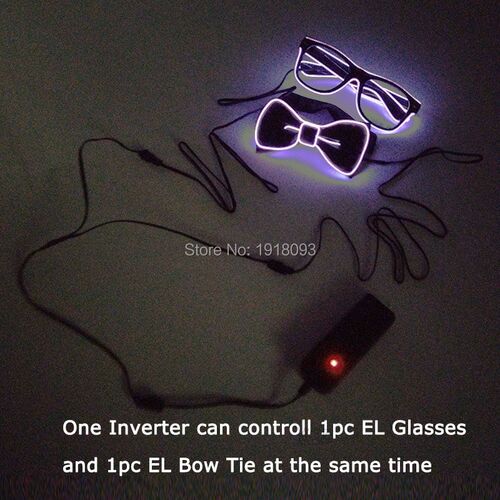 Hot sales EL Product EL Wire Glasses + EL Bow Tie Glow Party