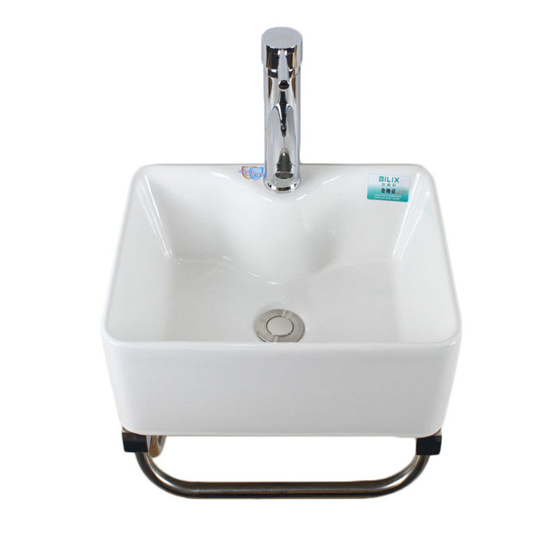 挂墙式洗手盆迷你洗脸盆小户型卫生间阳台简易支架洗漱台盘40*30,家装主材,挂墙式洗脸盆,淘宝优惠券,粉丝福利购,淘宝优惠卷