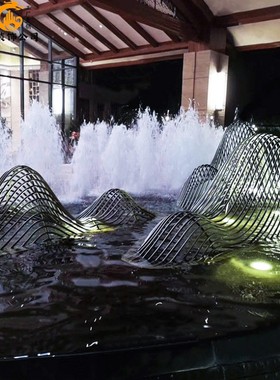 推荐户外大型不锈钢雕塑定制广场园林镜面抽象金属镂空城市地标摆