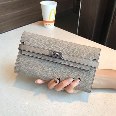 极速San Maries Genuine Leather Women Wallet Female Long Clut