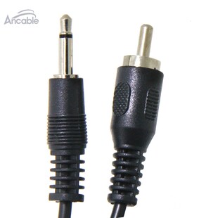 RCA Male to 3.5mm 1/8'' Monaural Mini Mono Male Plug Jack C