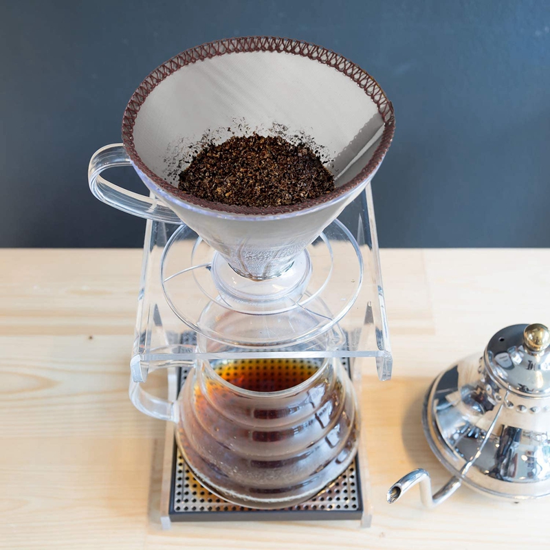 推荐Reusable Pour over Coffee Filter Mesh Paperless Coffee F