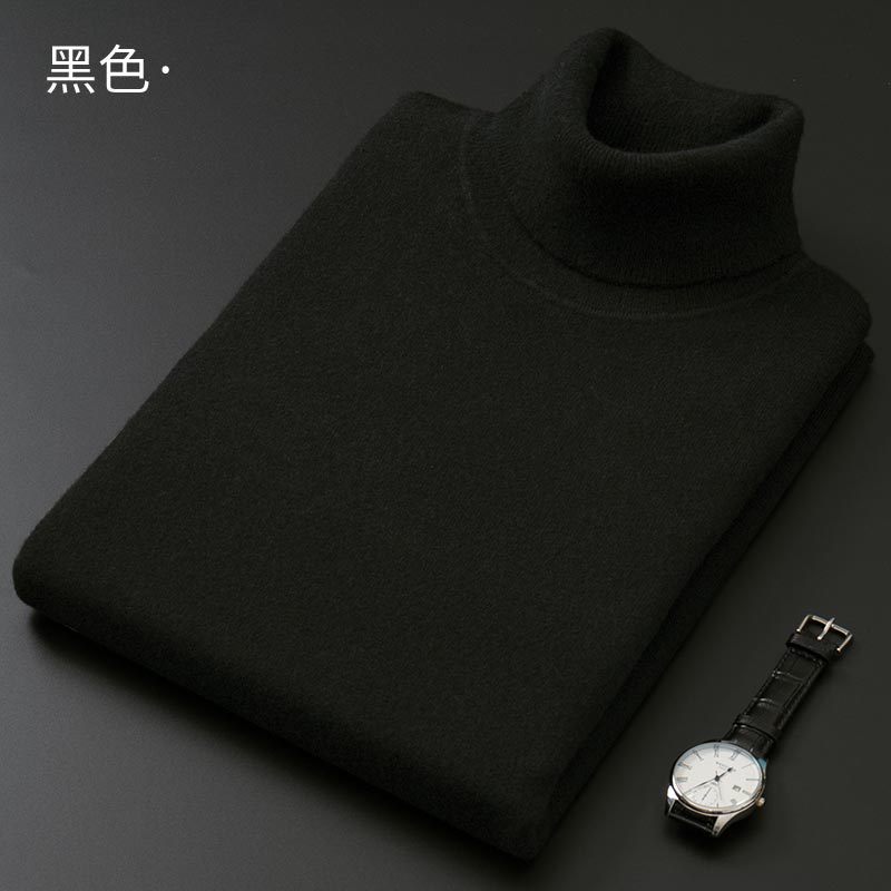 推荐Cashmere and Cotton Blend Turtleneck Men's Pullover 2021