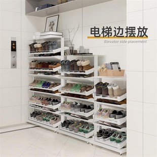 可移动鞋架入户门口鞋收纳宿舍小窄多层家用简易带轮子玄关