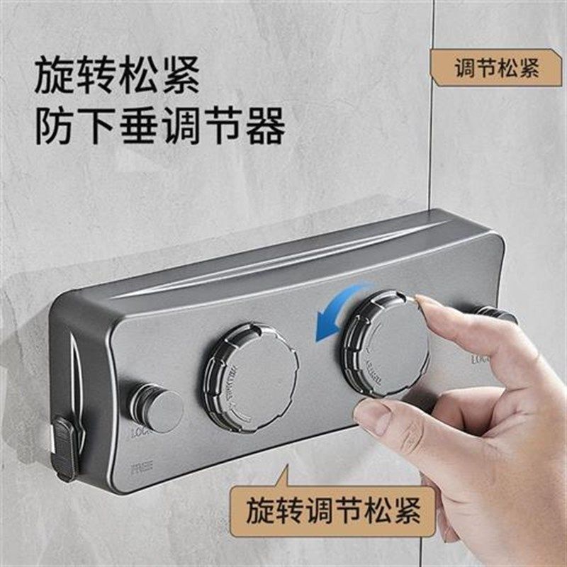 隐形晾衣绳可阳台卫生间室内可伸缩免打孔晾衣架钢丝晾衣神器室外,收纳整理,多夹子晾衣架,淘宝优惠券,粉丝福利购,淘宝优惠卷