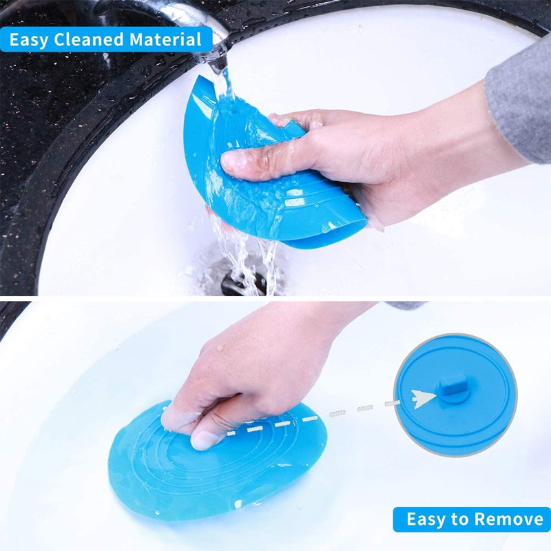 Silicone Drain Plug Hair Stopper Flat Suction Cover Bath Tu 电子元器件市场 外设配件 原图主图