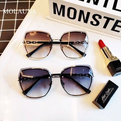 High Quality Womens Rimless Square Sunglasses Fashion Grad