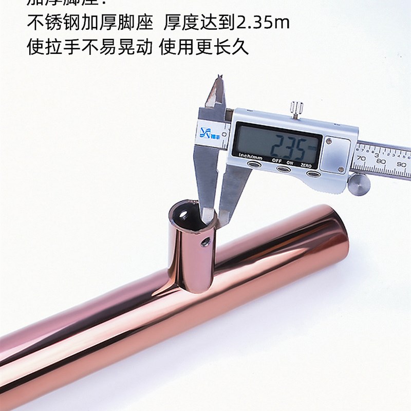 XXP4加厚不锈钢玻璃门拉手大门木门办公室黑钛S玫瑰金推拉门把手