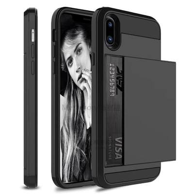 极速*iPhone X XS Max 7 8 XR 5 SE 6 Case Wallet Card Holder I