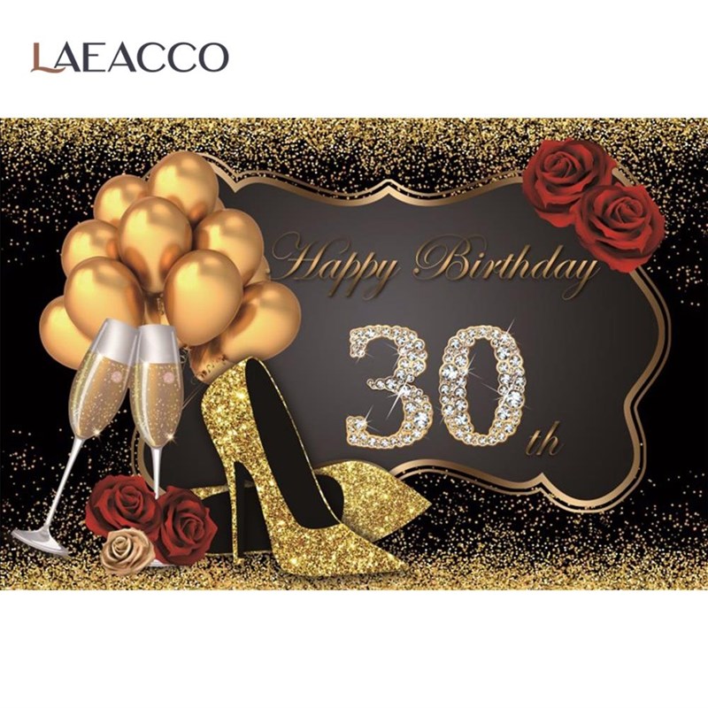 Photo Backdrop Happy Fabulous Women's Birthday 30 35 40 50