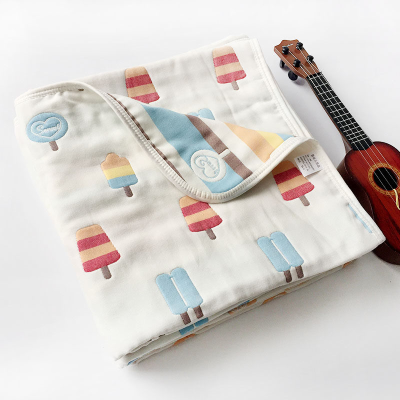 婴儿纯棉b纱布浴巾超柔宝宝新生儿方形毛巾被春秋冬大盖毯空调毯