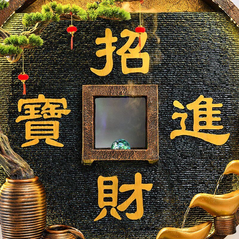 水幕墙假山流水喷泉景观装饰品办公室内公司大厅落地摆件开业礼物