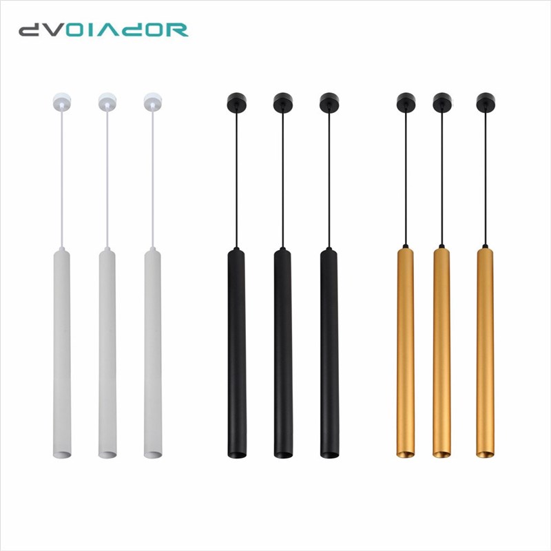 Nordic Long ube Pendant Lights Hanging Kitchen Light White B