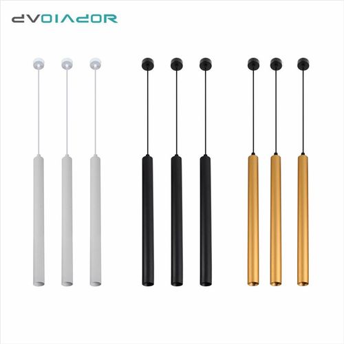 Nordic Long ube Pendant Lights Hanging Kitchen Light White B