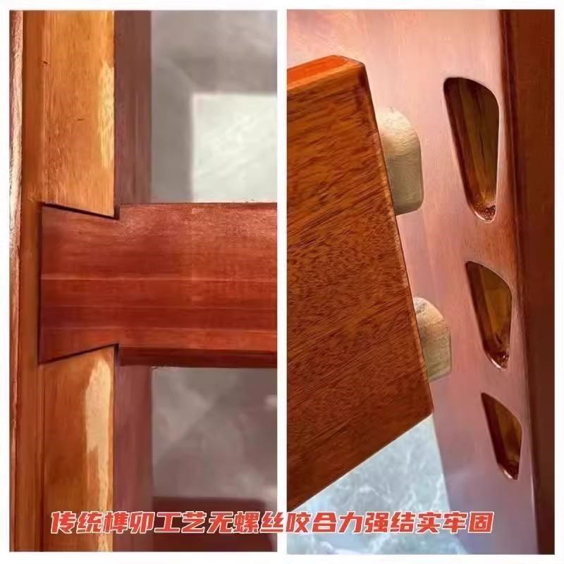 仿古金花梨木1.5米1.8米全实木床中式雕花实木双人床卧室原木家具