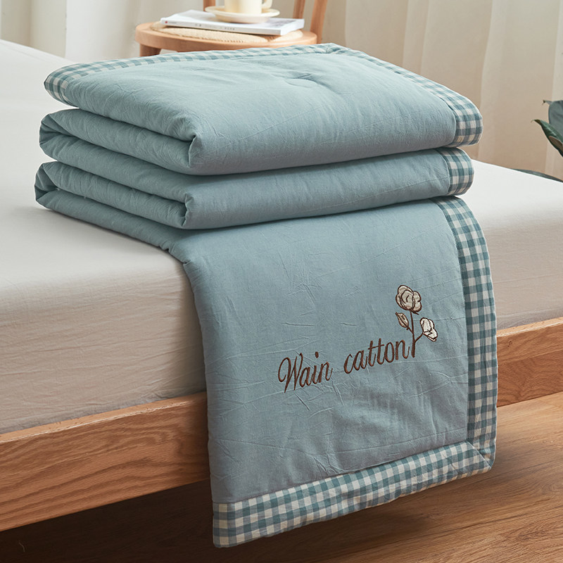 全棉水洗棉被子双人夏被单人薄款夏凉被空调被夏季被芯可机洗,床上用品,化纤被,淘宝优惠券,粉丝福利购,淘宝优惠卷