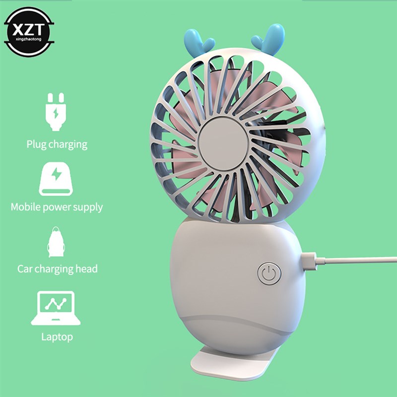 推荐Mini Pocket Fan USB Chargeable Mini Fan Handheld Fans wi