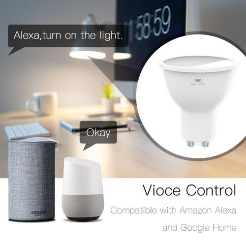 1pcs GU10 WiFi Smart LED Bulbs RGBCCT 4.5W Bulbs Lampada APP