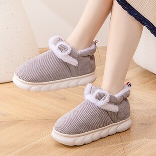 高帮月子鞋冬季产后包跟厚底加绒孕妇鞋11月份12秋冬保暖产妇拖鞋