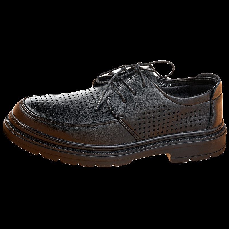 镂空皮鞋男夏季透气打孔软底商务休闲男鞋夏天皮凉鞋男款2024新款,流行男鞋,休闲皮鞋,淘宝优惠券,粉丝福利购,淘宝优惠卷