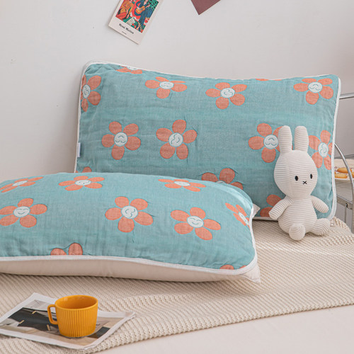 儿童枕巾纯棉一对装纱布枕套巾枕头巾男夏季吸汗枕头盖巾2024新款