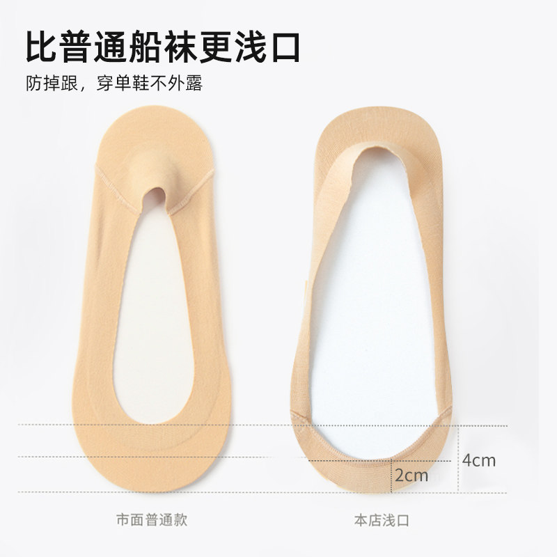 4双船袜女夏季隐形硅胶防滑不掉跟薄款透气袜子女士短袜浅口,女士内衣/男士内衣/家居服,船袜,淘宝优惠券,粉丝福利购,淘宝优惠卷
