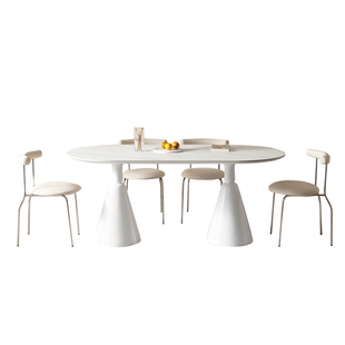 岩板餐桌椅组合q小户型饭桌家用2023网红简约现代轻奢歺 直销新品